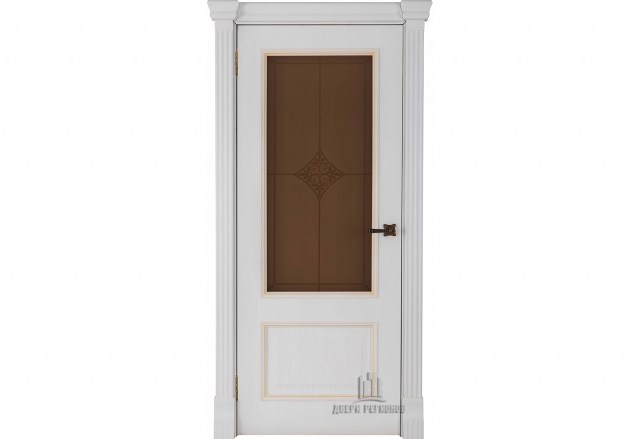 гранд 1 дуб patina Bianco, стекло Ромб